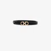Ferragamo 2.5cm Gancini Reversible Leather Belt In Black