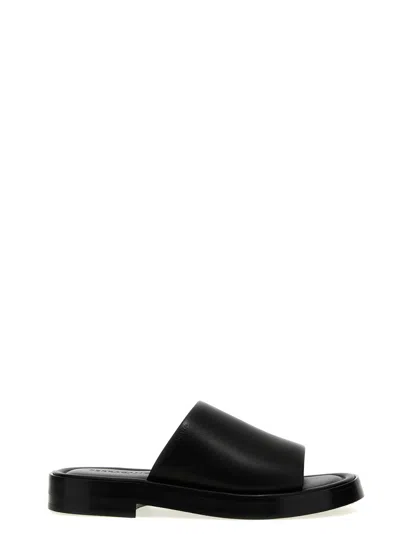 FERRAGAMO BLACK GIUNONE SANDALS
