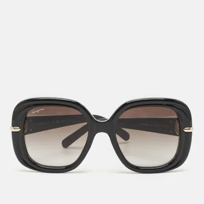 Pre-owned Ferragamo Black Gradient Sf1058s Oversized Sunglasses