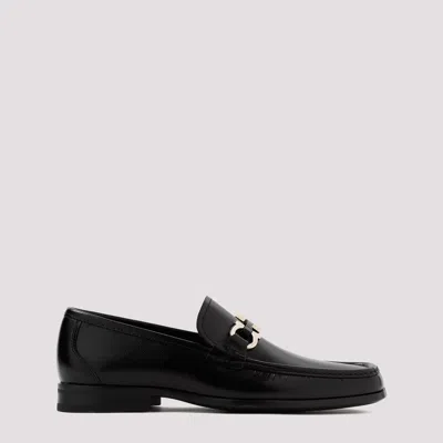 Ferragamo Black Leather Loafer