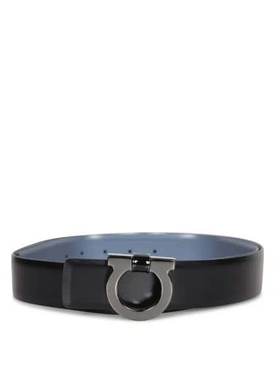 Ferragamo Black Graphite Belt