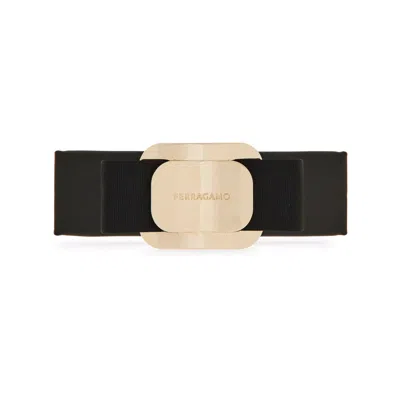 Ferragamo Hair Clip With New Vara Plate In Black