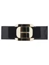 Ferragamo Black Hairclip With Vara Bow In Black
