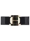 Ferragamo Black Hairclip With Vara Bow In Black