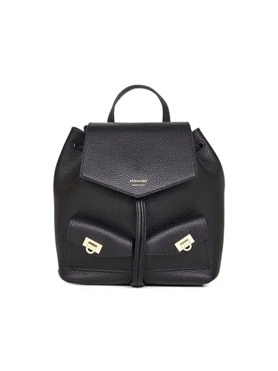 Ferragamo Black Harley Backpack
