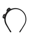 Ferragamo Black Headband With Bow Detail In Cotton Blend Woman In Black