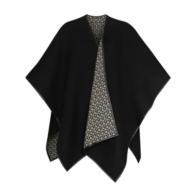 Ferragamo Black Jackets - Capes & Ponchos Women