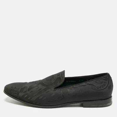 Ferragamo Black Jacquard And Satin Smoking Slippers