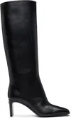 Ferragamo Black Knee High Boots In 001 Nero Nero Nero
