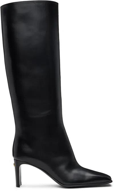 Ferragamo Black Knee High Boots In 001 Nero Nero Nero