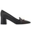 Ferragamo Pump With Gancini Ornament In Black