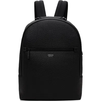 Ferragamo Black Leather Backpack In Nero || Nero F/25 ||