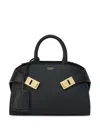 Ferragamo Mini Clutch Embellished Gancini Buckles In Black