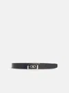 Ferragamo Black Leather Belt In Black