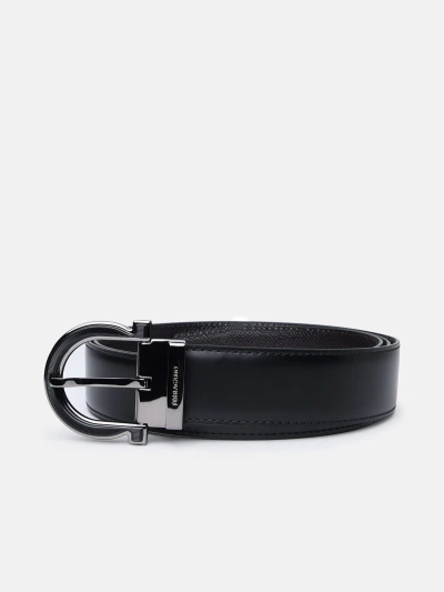 Ferragamo Black Leather Belt