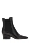 Ferragamo Logo-embossed Heel Chelsea Boots In Nero