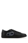 Ferragamo Leather Low-top Brandy Sneakers With Rubber Sole In Nerstr
