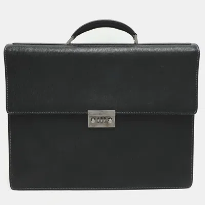 Pre-owned Ferragamo Black Leather Briefcase