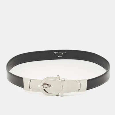 Pre-owned Ferragamo Black Leather Buckle Belt