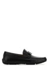 Ferragamo Black Loafers With Ganicini Plaque On The Front In Leather Man In Nero