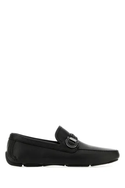 Ferragamo Gancini Leather Loafers In Multicolor