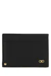 Ferragamo 'micro' Black Leather Wallet