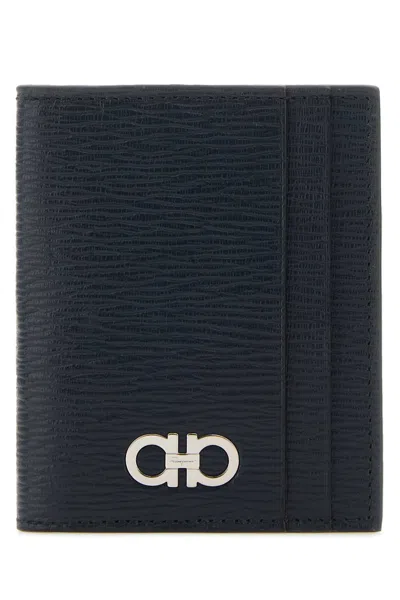 Ferragamo Black Leather Card Holder