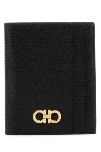 Ferragamo Black Leather Card Holder