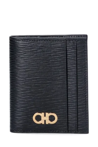 Ferragamo Black Leather Card Holder