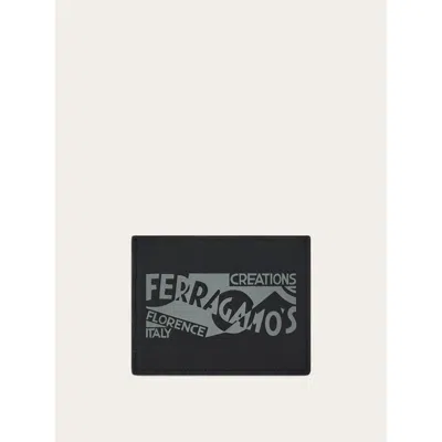 Ferragamo Black Leather Card Holder In ["black"]