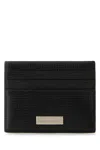 Ferragamo Salvatore  Black Leather Card Holder In Neronero