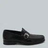 Ferragamo Caspian Leather Gancini Loafers In Black