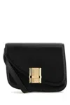 Ferragamo Black Leather Small Fiamma Crossbody Bag