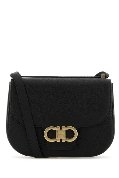 Ferragamo Black Leather Crossbody Bag