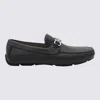 Ferragamo Gancini Driver Loafers In Black