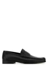 FERRAGAMO BLACK LEATHER DUPONT LOAFERS