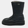 Ferragamo Euralio Genuine Shearling Lined Boot In Black