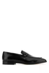 Ferragamo Buckle Detail Leather Sole Round Toe Loafers In Neroneronero
