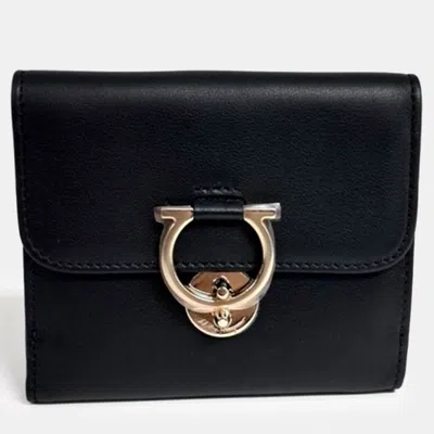 Pre-owned Ferragamo Black Leather  Wallet