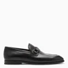 Ferragamo Foster Gancini Loafers In Hammered Leather In Multicolor