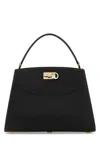Ferragamo Black Leather Small Studio Box Handbag