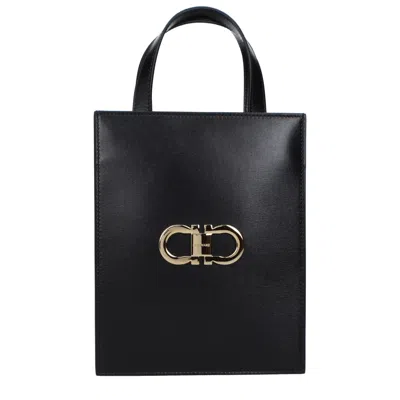 Ferragamo Black Leather Handbags