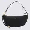 Ferragamo Small Oval-shaped Leather Shoulder Bag In Black