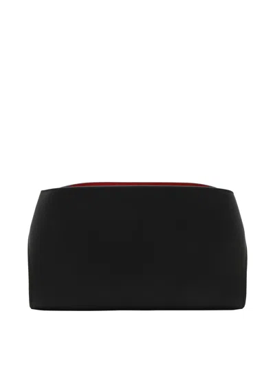 Ferragamo Black Leather Hug Crossbody Bag In Negro