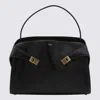 Ferragamo Leather Hug M Handbag With Metal Accents