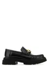 Ferragamo Carrion Sole Ingrid Leather Loafers In Nero