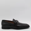 Ferragamo Gancini Ornament Loafers In Calf Leather In Black