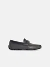 Ferragamo Black Leather Loafers In Black
