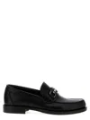 Ferragamo Moccasin With Gancini Decoration In Black