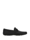 Ferragamo Black Loafers With Ganicini Plaque On The Front In Leather Man